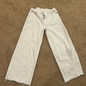 American Eagle Outfitters Women's Cream Flare Jeans